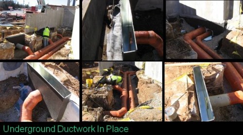 Underground Ductwork In Place